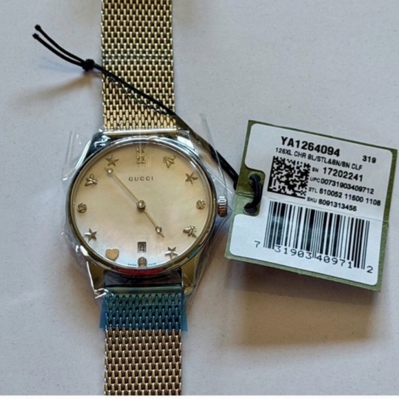 Gucci G Timeless Diamond Mother of Pearl Watch - Picture 4 of 10